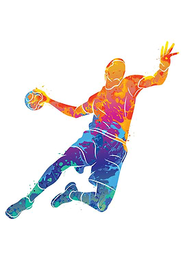 Watercolor Handball