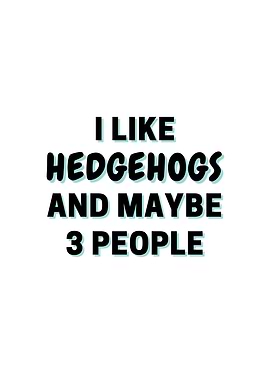 I Like Hedgehogs And Maybe