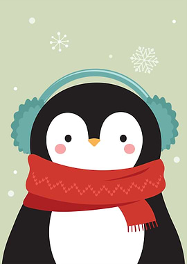 Kawaii Christmas Penguin
