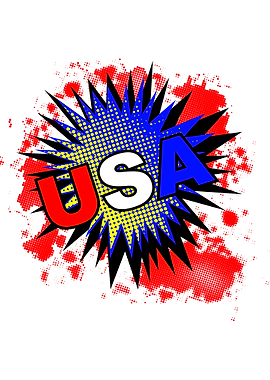 USA Cartoon Exclamation