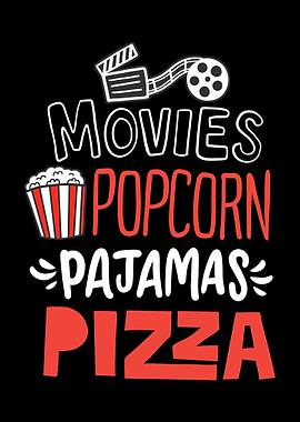 Movie Popcorn Pajamas Pizz