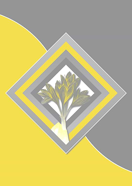 Grey and Yellow Crocus Art