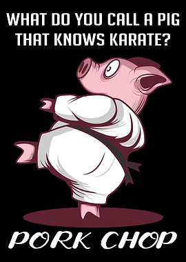 Pork Chop Funny Martial Ar