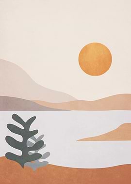 Warm abstract landscape