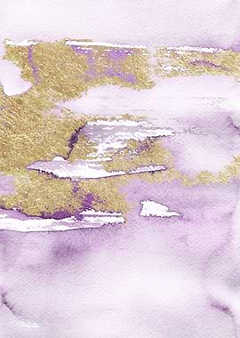 Purple Gold Abstract 15