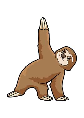 Sloth Yoga Stretching Hip