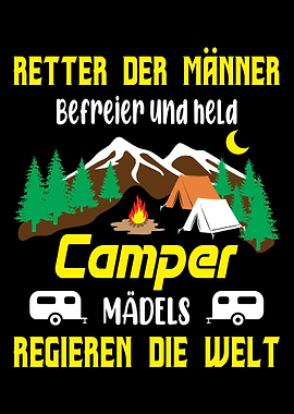 Camper woman gift camping