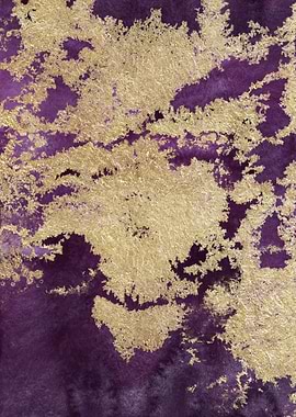 Purple Gold Abstract 13