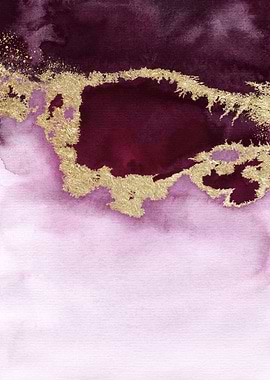 Magenta Gold Abstract 07