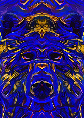 Bear Abstract Tattoo Style