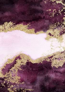 Magenta Gold Abstract 09