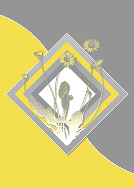 Yellow Geometric Daisy A