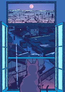 Japan Cat City Pop 22