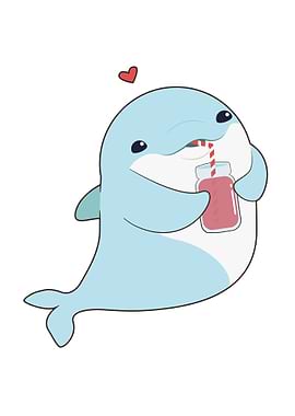 Dolphin Drink Glass