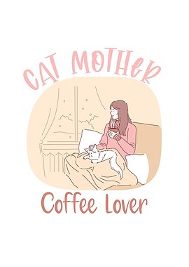 Cat Mother Coffee Lover