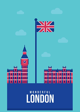 Union Jack Pop Art Poster