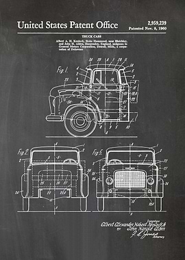 27 1960 Truck Cab Patent