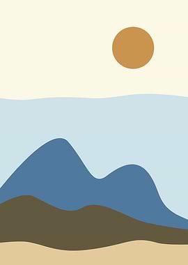 Sun and Blue Mountains