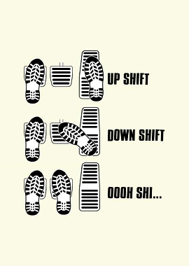 Car Up Shift Wall Decor