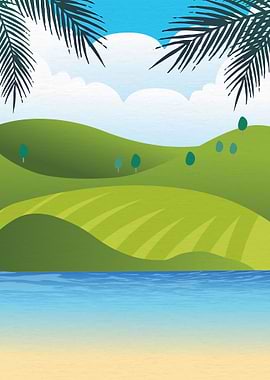 Sandy Beach by Green Hills