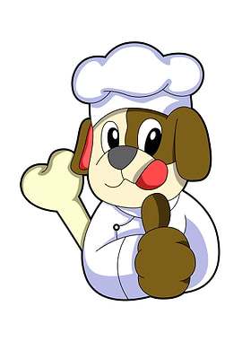 Dog Bone Chef Chef hat