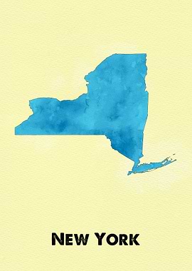 new york map painting