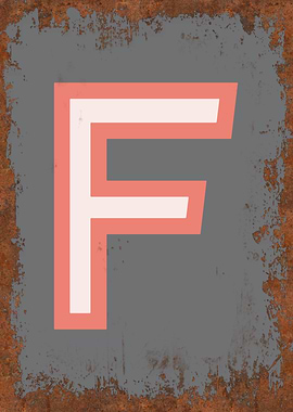 Rusted Funky Letter F