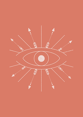 Tribal Eye in Orange