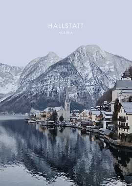 Hallstatt Travel Artwork