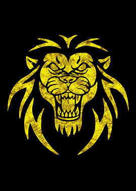 Lion Tribal Tattoo Style