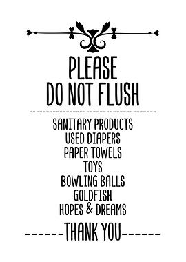 Dont Flush Bathroom Decor