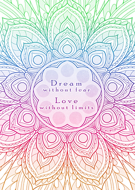 MANDALA QUOTE Dream Love
