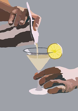 Cocktail abstract minimal