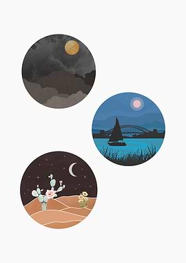 Circle Landscapes Art