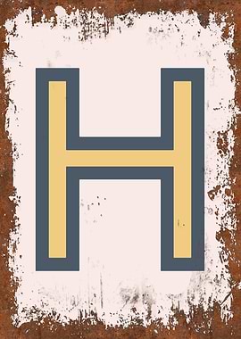 Rusted Funky Letter H
