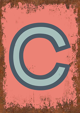 Rusted Funky Letter C