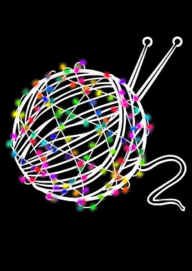 a ball of knitting wood