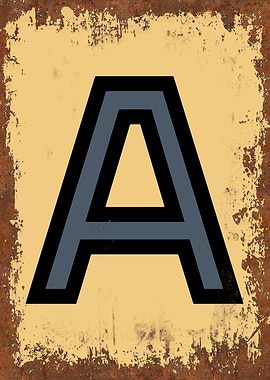 Rusted Funky Letter A
