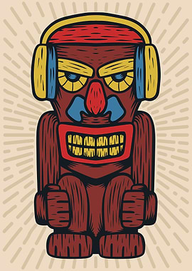 Native statue headphones