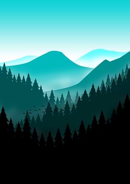 morning mountain flat