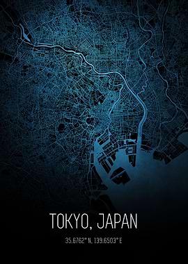 Tokyo Japan City Map