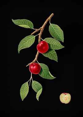 Retro Cherry Illustration