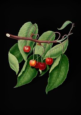 Retro Cherry Illustration