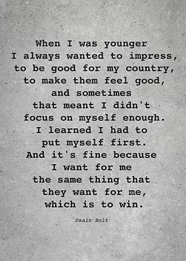 Usain Bolt Quote L028