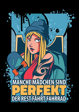 Skateboarder Girl Love Hap