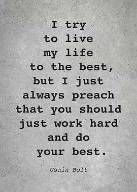 Usain Bolt Quote L021