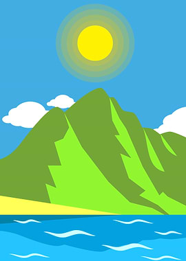 beaches and mountains