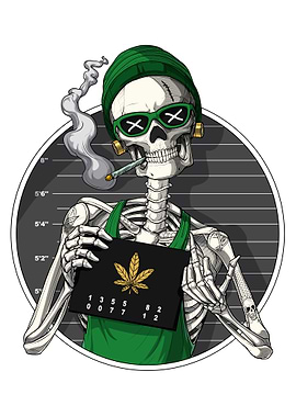 Stoner Skeleton Mugshot