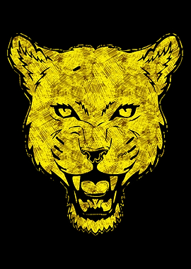 Jaguar Abstract Head