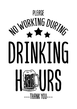 Drinking Hours Wall Decor